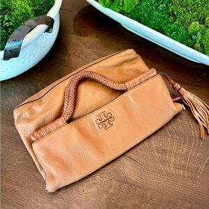 TORY BURCH Tan Leather Tote Bag